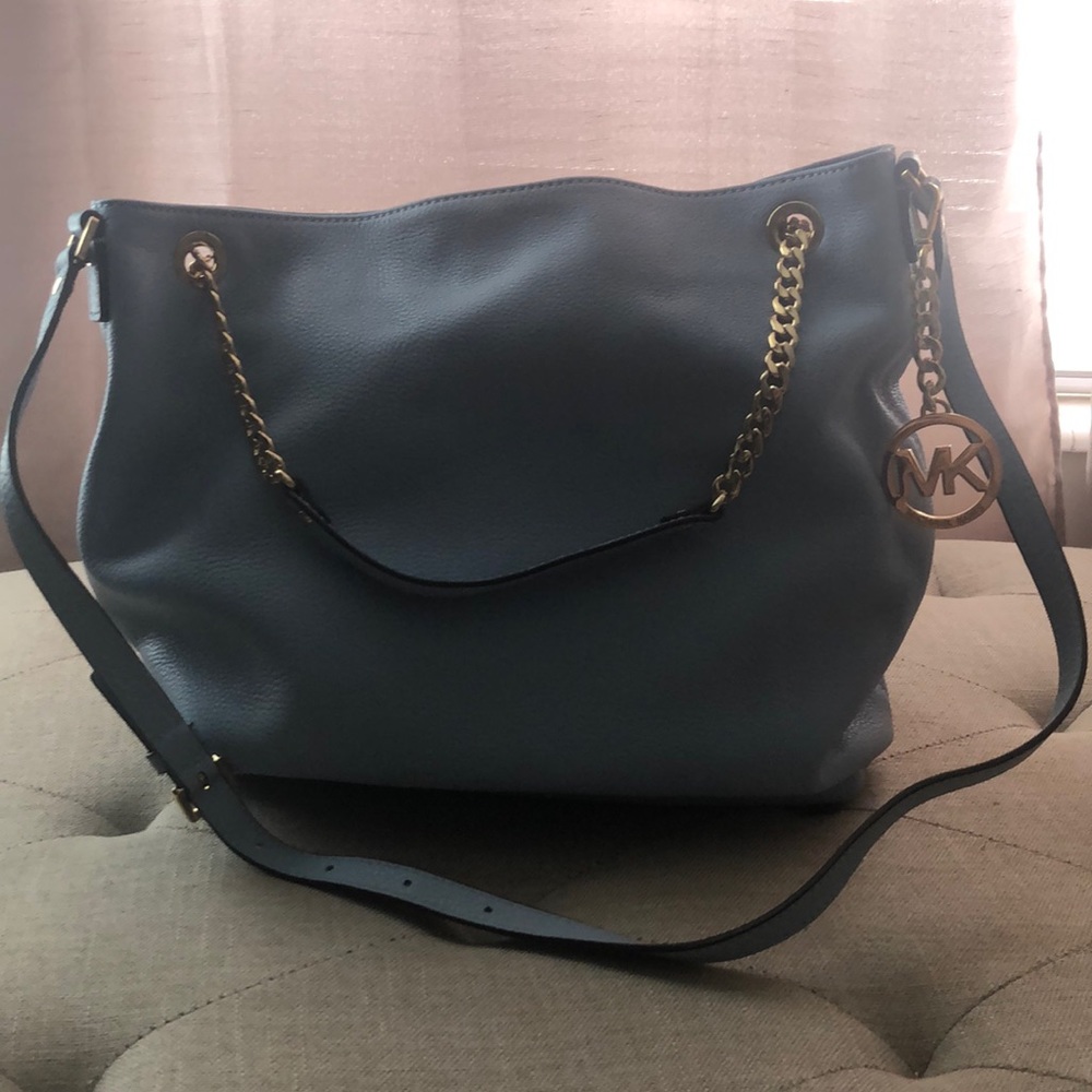 Michael Kors Baby Blue Leather Bag